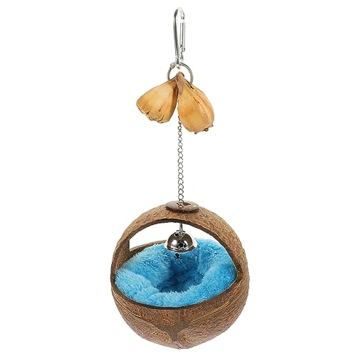 BUGUUYO 1 Satz Kokosnussschalennest Vogelhaus Kokosnuss-Vogelhäute Kokosnusshüttenhaus Vogeldekor im Freien Kolibri- Bird Toys Parrot cage Vogelkäfig für Vogel Vogelbett für Haustier von BUGUUYO