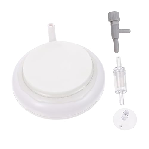 BUGUUYO 1 Satz Luftveredler Fische züchten Bubble Diffuser airdiffusser luftdufter Nano Sauerstoffpumpe Schläuche Vakuum Tank Aquarium-Blasenstein Ausströmerstein für Aquarium Plastik Weiß von BUGUUYO