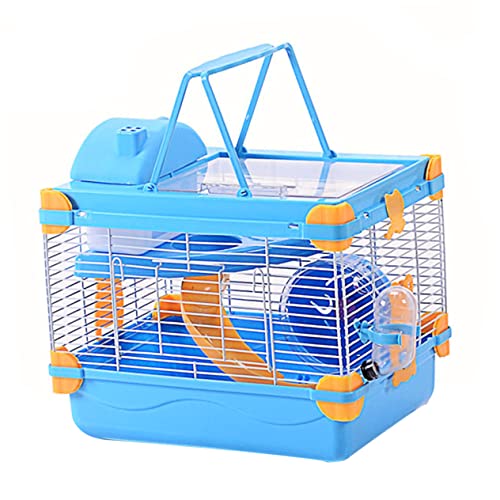 BUGUUYO 1 Satz Schlosshamsterkäfig Haustier Hamsterhaus Kleintiertransporter großer Hamsterkäfig Hamster käfig Hamster cage Luxusvillen Tragbarer Hamsterkäfig Haustier Hamsterkäfig pp Blue von BUGUUYO