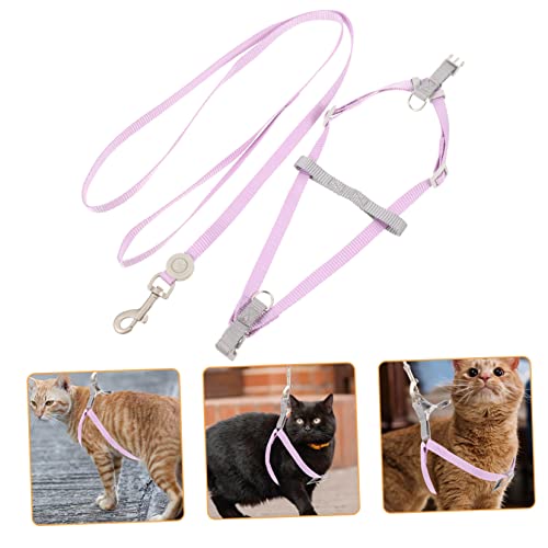 BUGUUYO 1 Satz Verstellbares Katzengeschirr Katzenwasserbrunnen Kätzchen einziehbare Katzenleine Katzen sicherheitsgeschirr cat Leash Haustier Geschirr Service-Katzenweste Polyester von BUGUUYO