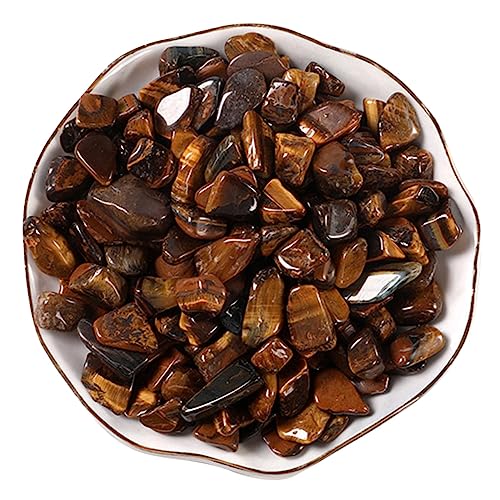 BUGUUYO 1 Satz gelber Tigerauge-Kies Tank Fisch Aquascaping Haustier aquariumsteine aquariumkies Aquarium Gravel Aquarium Decoration Stones einmachgläser Terrarienkies Gartenkies von BUGUUYO