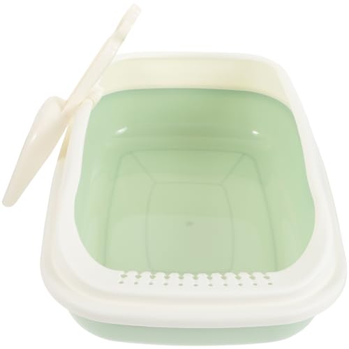 BUGUUYO 1 Set-Box Katzentoilette streuwanne abfallbehälter Katzen wurfbox Katzenklo für Katzenbabys katzentoillette trashcan kätzchentoilette Kätzchen saubere Toilette Plastik Light Green von BUGUUYO