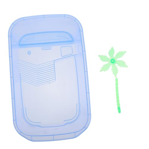 BUGUUYO 1 Set-Box Schildkrötenbecken Brutbehälter Für Reptilien Zubehör Transparenter Eidechsenkäfig Stick-Tank Transparenter Reptilienkäfig Schildkrötenhaus Plastik Blue von BUGUUYO