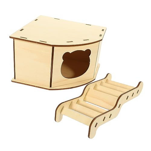 BUGUUYO 1 Set Hamsternest Spielzeug Holz Hamster Holzversteck Hamsternest Hamster von BUGUUYO