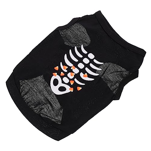 BUGUUYO 1stk Halloween-haustierweste Halloween-Hunde-Outfit Halloween-Party-Hoodie Welpen Mäntel Halloween-haustierkleid Geistermantel Für Haustiere Der Hund Haustierzubehör Baumwolljersey von BUGUUYO