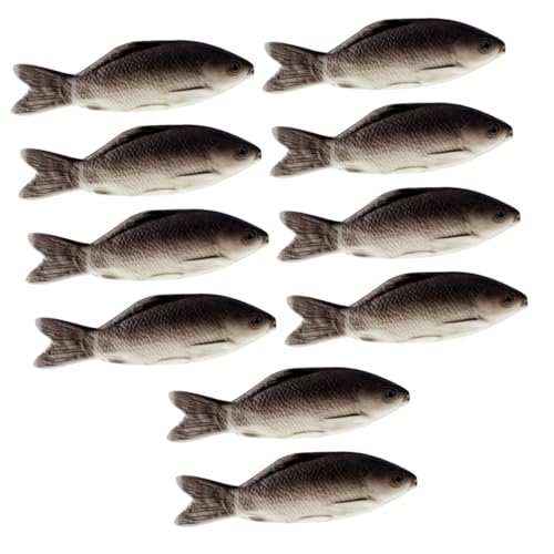 BUGUUYO 10 STK künstlicher Fisch dekorative Kissen Fisch Stofftier stickig Fischspielzeug für Katzen Plüsch dekofische fischkissen dekoratives Kissenspielzeug Fischsimulationskissen Pu von BUGUUYO