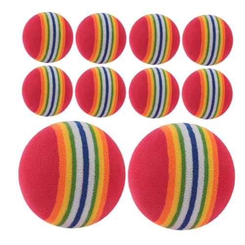 BUGUUYO 10st Regenbogenball Für Haustiere Katzenzahnreinigungsspielzeug Hundetrainingsspielzeug Hundespielzeugbälle Kleines Zahnreinigungsspielzeug Für Hunde Für Haustiere Eva von BUGUUYO