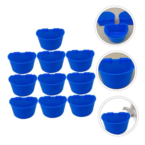 BUGUUYO 10st Taube Sandbecher Futterspender Für Vögel Taube Wasserbecher Vogel Wasserschale Hühnerwasserbecher Für Geflügel Vogel Fütterer Häschen-Feeder Taubenfutter Haustierwasser Blue von BUGUUYO