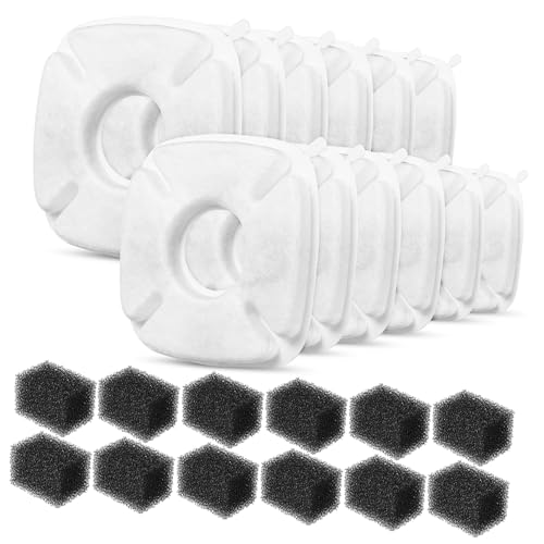 BUGUUYO 12 Sets Wasserspender Vliesstoff Katzen Wasserbrunnenfilter Hunde Wasserspenderfilter Haustier Wasserbrunnenfilter von BUGUUYO