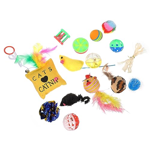 BUGUUYO 14St Haustier Katzenspielzeug interaktives katzenspielzeug Interactive cat Toy leckbare Katzenminze Zauberstab Katzenspielzeug Interaktive Bälle für Katzen Katzenglockenkugeln von BUGUUYO