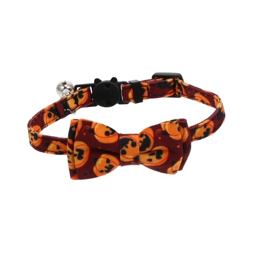 BUGUUYO 1Stk Halloween-Kragen Zierkrawatten katzenhalsbänder personalisiert Katze-Halloween Halloween Pumpkin halloweenkürbis für Hunde Hundehalsband für Halloween Polyester von BUGUUYO