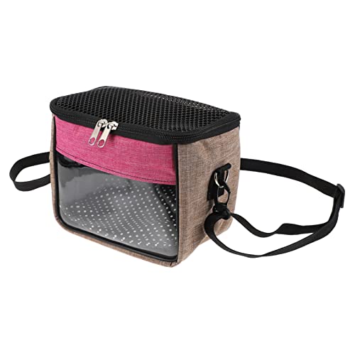 BUGUUYO 1Stk Hamster aus Tasche kleines Reiseportemonnaie kleine Hundetragetasche Reisetasche für Haustiere Chinchilla Tasche Kleintierträger Hamstertragetasche Eichhörnchen Beutel Rosa von BUGUUYO