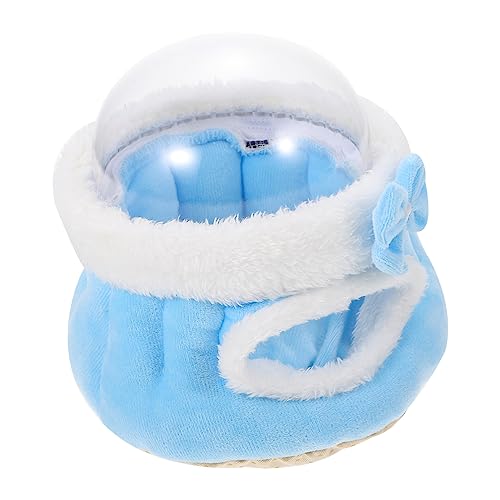 BUGUUYO 1Stk Hamsternest Hamster Schlafplatz zubehör für hundehütten Plüschhamster Hamster warm Tierbett Schlafbett für Hamster Minikäfig Hamsterbett Hamster Winterbett Acryl Blue von BUGUUYO