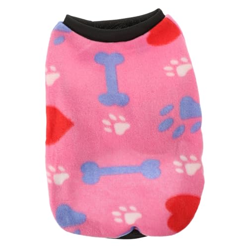 BUGUUYO 1Stk Haustierweste hundemantel Dog Raincoat hundezubehör Dog Coat Weihnachtshundeoverall pommersche Jacke Flanellkleidung für den Winter für Hunde Haustier Hund Cosplay Anzug Rosa von BUGUUYO