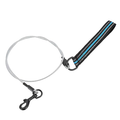 BUGUUYO 1Stk Hundeleine Hundegeschirr Welpengeschirr Kettenleine Kabel hundehalsband licht Bausatz Netz hundegurt hundelaufband hundegürtel Leine mit Griff Haustier führen Stahldraht Blue von BUGUUYO