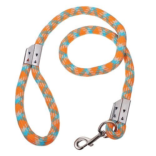 BUGUUYO 1Stk Hundeleine Kette Bungee Kabel ziehen schwarzer Hund Haken Outdoor-Hundehaustier-Zugseil Seil zum schleppen von Hunden Seil zum Transport von Haustieren Rostfreier Stahl Orange von BUGUUYO