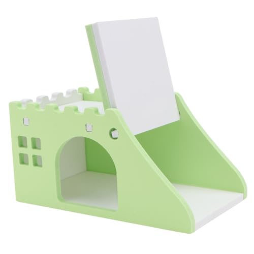 BUGUUYO 1Stk Little Pet Staircase Villa Spielzeug Hamstervilla Haustier-Mäuse-Hütte Hamsterhütte nagerhaus kleintierhaus für kleine Haustiere Hamsterhaus aus Holz hölzern Green von BUGUUYO