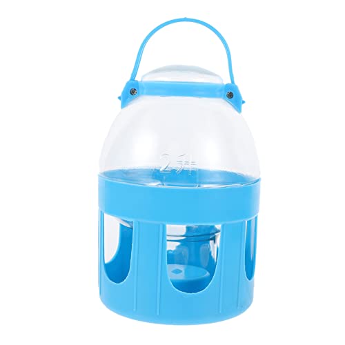 BUGUUYO 1Stk Taubenkessel Huhn Taube Tränke Hamster vogelfutterspender vogelfutterhäuschen trinkbrunnen wasserkocher Vogel Selbsttrinker Wasserbehälter für die Taubenfütterung PVC Sky-Blue von BUGUUYO