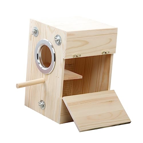 BUGUUYO 1Pc Holz Vogelnest Inkubator für Wellensittich Nistkasten Nistkasten Zuchtkasten für Vögel Papagei Inkubator Vogelbrüterei von BUGUUYO