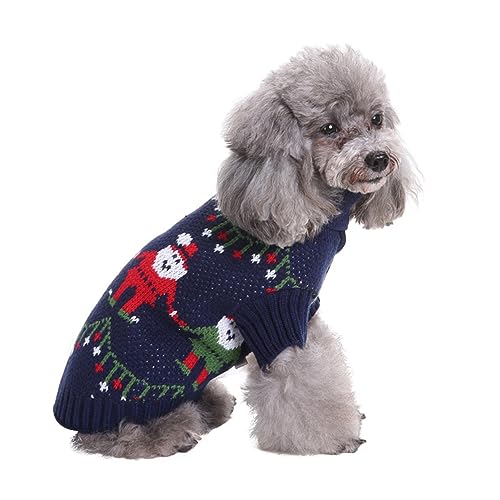 BUGUUYO Weihnachtsmann-kostüm Für Hunde Haustier-Strickpullover Weihnachts-haustierkleidung Warme Hundekleidung Größe S von BUGUUYO