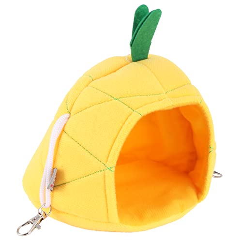 BUGUUYO 1stk Hängendes Schlafzimmer Kuscheltiere Hängematte Hamster Hängebett Igel Pad Ausgestopfter Hamster Mini-hängebett Für Haustiere Spielzeughängematte Hamsterhaus Baumwolle Yellow von BUGUUYO