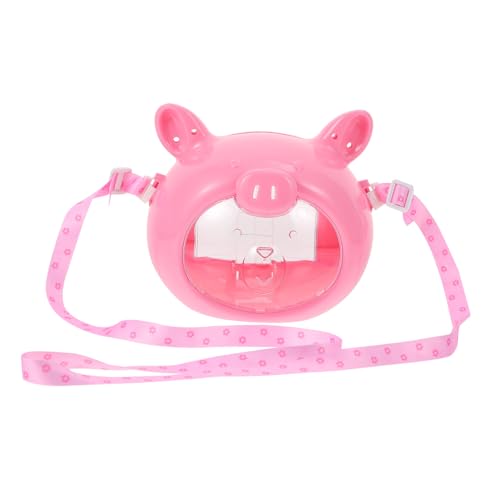 BUGUUYO 1stk Hamsterkäfig Zum Mitnehmen Kaninchenstall Im Freien Igel Handtasche Chinchilla-transportkäfig Hasenkäfige Eichhörnchen-Tragetasche Outdoor-Igel-Handtasche Plastik Rosa von BUGUUYO