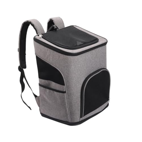 BUGUUYO 1stk Katzenrucksack Rucksackträger Für Katzen Reisetasche Für Welpen Faltbare Reisetasche Mit Großem Fassungsvermögen Welpen Rucksack Hunderucksack Katze Reisen Oxford-Stoff Grey von BUGUUYO