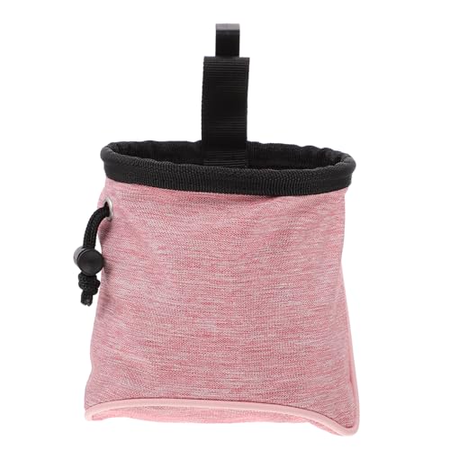 BUGUUYO 1stk Snackpaket Für Haustiere Hundetasche Beutel Leckerli-Tasche Für Haustiere Tasche Behandeln Welpenleckerlis Für Das Training Die Einkaufstasche Hundeclip Oxford-Stoff Rosa von BUGUUYO