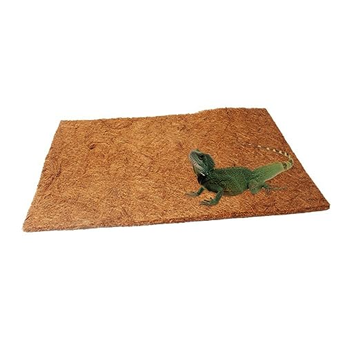 BUGUUYO Kokosnuss-Unterlage für Reptilien 2-teilig Reptilienbettwäsche 50 x 30 cm weich und bequem für den Lebensraum von Reptilien von BUGUUYO