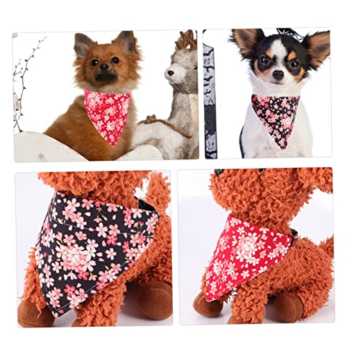 BUGUUYO 2 STK Dreieckstuch Für Haustiere Halsband Für Hunde Dreieckiger Hundeschal Bandanas Für Kleine Hunde Haustier-Krawatte Schnallenhalsband Für Haustiere Welpen-Bandana Katzenschal von BUGUUYO