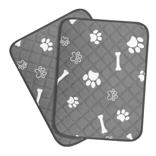 BUGUUYO Pet Pee Pads für Hunde 2-teiliges waschbares Trainingspad wiederverwendbares Hunde-Töpfchenpad wasserdichte Hundematte Komfort für den Innenbereich von BUGUUYO