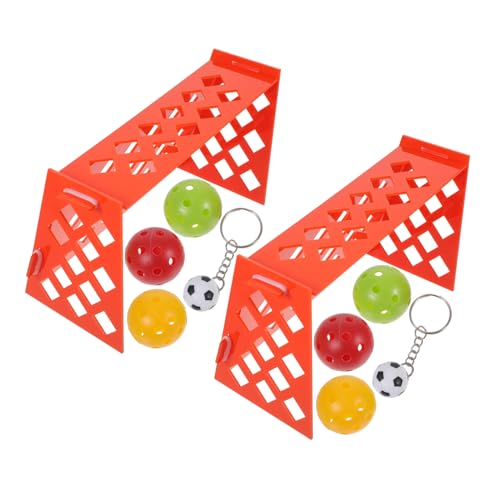 BUGUUYO 2 Sätze Haustier-Fußballplatz Papagei Kauball Papageien-Intelligenzspielzeug Lovebirds-Spielzeug Vogelspielzeug kalanchoe Bird Toys Papagei Trainingsfußball Vogel-Fußball-Spielzeug von BUGUUYO