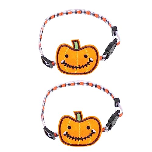 BUGUUYO 2 Stück Halloween Katzenhalsband Haustierhalsband Ornament Hundehalsband Haustierhalsband Dekoration Welpenhalsbänder Für Streu Welpenhalsbänder Für Kleine Welpen von BUGUUYO