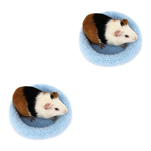 BUGUUYO 2St Hamster-Pad-Bett hamsterbett Hamster Bed Pet mat Pet Cushion Futter für Meerschweinchen meerschweinchenbett Matte Hamsterhausmatte Guinea-Bett Hamsterkissen Hamstermatte Blue von BUGUUYO