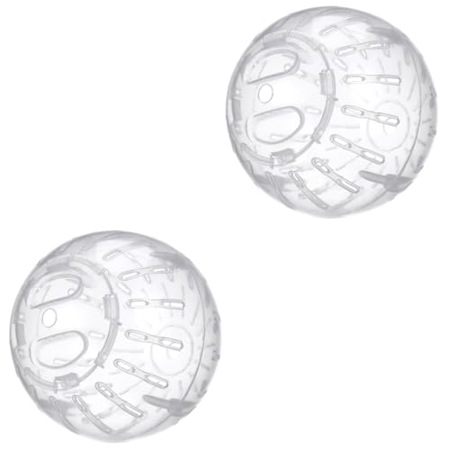 BUGUUYO Hamster Ball Dursichtig 2st Hamster-spielzeug Gini- Hamster-übungsbälle Heu Hamster Spielzeug Hamsterspielzeug Haustier Spielzeug Hamster Laufball Spielzeug Chinchilla-übungsbälle Plastik Weiß von BUGUUYO