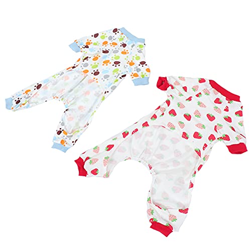 BUGUUYO 2St Haustier-Pyjama für Haustiere Hundemäntel Hündchen Hundekostüme Windeln hundewinterbekleidung Dog Costume Haustier-Overalls Freizeitkleidung für Welpen Baumwolle von BUGUUYO