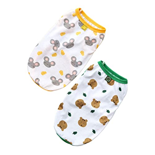 BUGUUYO 2St Hundeweste Bausatz Welpe Vlies Hundehütte Hundejacken hundekleidung hundebekleidung Hundekostüme hundekleider Haustierbekleidung Haustier Sommerweste Haustierbedarf Polyester von BUGUUYO