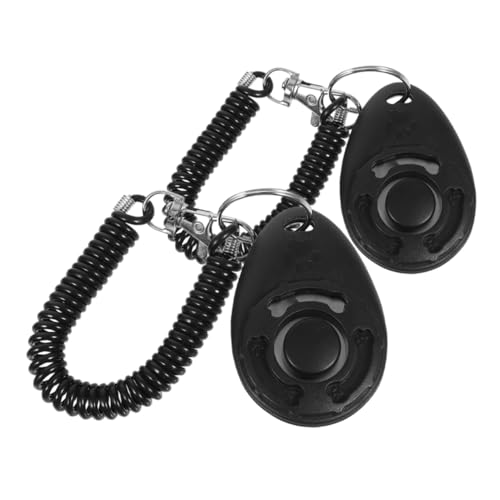 BUGUUYO 2St Klicker für Haustiertraining Interaktive Hundeklicker Clicker-Tool für das Haustiertraining Clicker-Tool für Hunde Clicker für Hundetraining Türklicker für Hunde Abs Black von BUGUUYO