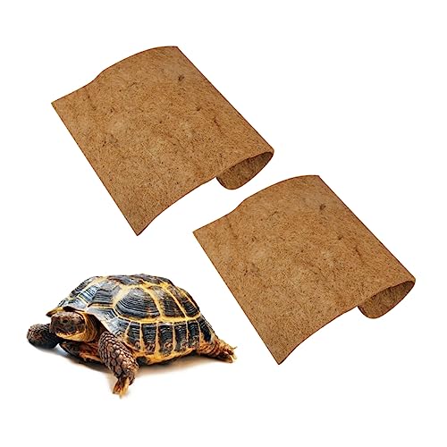 BUGUUYO Schildkrötenmatte Aus Kokosfaser Von Reptile Pet Bedding 2er-Pack 40 X 40 cm von BUGUUYO