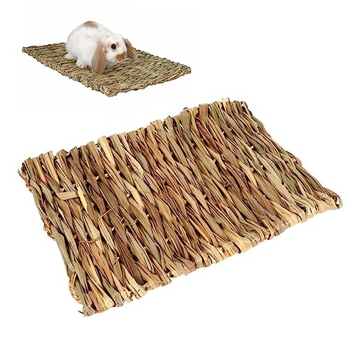 BUGUUYO 2St Seegras-Patch nagermatten strohmatten Hamstermatte Rattenmatte Nagetiermatte Einstreu für Meerschweinchen Einstreu für Hamster Kaninchen-Padseagrass-Matte Seegras-Matte von BUGUUYO