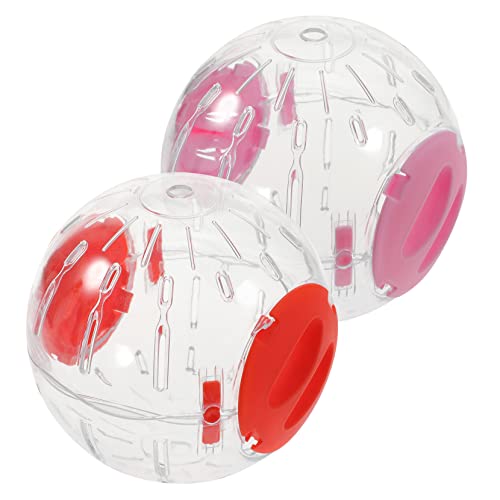 BUGUUYO 2st Kleiner Hamstersportball Käfigrattenball Hamster Läuft Klare Hamsterbälle Hamster Auto Mäuse-joggingball-Spielzeug Zwerghamsterball Mini Hamsterrad 8 Zoll Pp Igel Plastikkugel von BUGUUYO