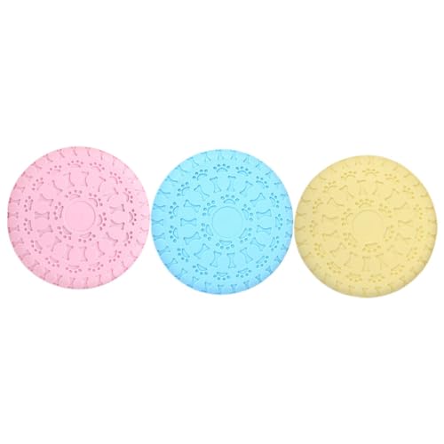 BUGUUYO 3er-Pack Hundespielzeug Flying Disc Interaktive Disc Für Hunde Material Sicheres Robustes Hundespielzeug Welpenfutterteller von BUGUUYO