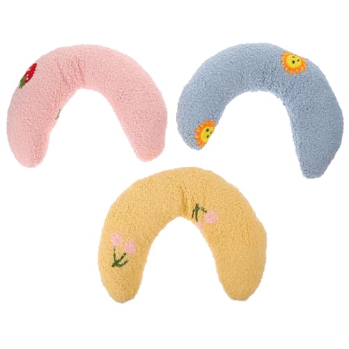 BUGUUYO 3St U-förmiges Haustierkissen Kissen für Hund Nackenkissen für Haustiere Schlafen Kissen für Katzen Cute Pillow Lovely Pillow Geschmeidiges Kissen Katzenkissen Plüsch von BUGUUYO