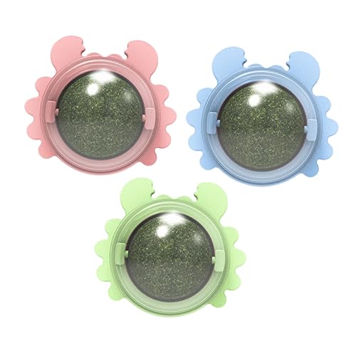 BUGUUYO 3St lustiges Katzenspielzeug Katze Katzenminze Fisch Silvervine für Katzen interaktives katzenspielzeug Interactive cat Toy pet lecken katzenminze Ball Haustier dreht den Ball von BUGUUYO