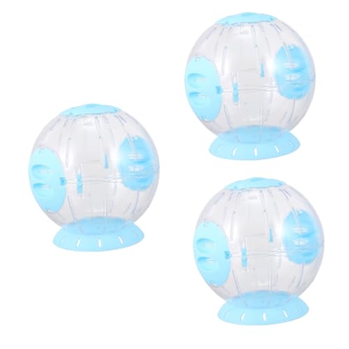 BUGUUYO 3st Hamster Laufball Hamster-laufball Hamster-Gymnastikball Laufendes Spielzeug Für Haustiere Haustierrad Spielzeug Haustier Spielzeug Kleines Tier Läuft Zwerghamster Plastik Blue von BUGUUYO