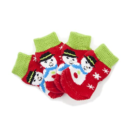 BUGUUYO 4 Paar Haustier Hund Katze liefert Wintersocken wärmende Socken Welpensocken thermische Socken warme Socken Baumwollsocken für Haustiere Hundesocken Weihnachten Haustier socken von BUGUUYO