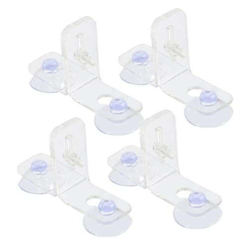 BUGUUYO 4 Sätze Aquarium Clip Fischbecken mit Trennwand Aquariumbelüfter Flosse automatisch Inhaber Tank Aquarium Saugnapf Clips Aquarium Acrylplatte Aquarienzuchtplatte Aquarium-Brett von BUGUUYO