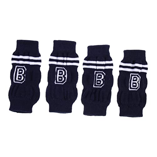 BUGUUYO 4 Stück Cartoon-Socken Beinschutz für Haustiere Hundebein Welpensocken Hund sprunggelenk Klammer Tier Beinsocken Beinwärmer für Hunde Anti-Rutsch-Socke für Haustiere Baumwolle Blue von BUGUUYO