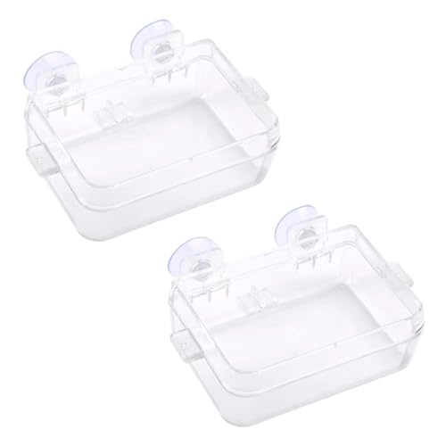 BUGUUYO 4 Stück Futterstelle für Reptilien Bartagame Wasserschale Futternapf für Hamster Reptile Feeding Dish Lizard Feeder schleichtiere Gecko-Schüssel Futterspender für Reptilien Plastik von BUGUUYO