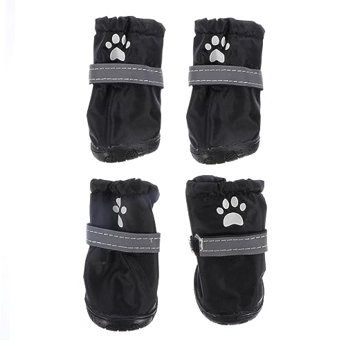 BUGUUYO Regenstiefel Für Hunde 4er-Pack Polyester-haustierschuhsohle Für Outdoor-aktivitäten von BUGUUYO